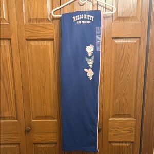 Hello Kitty and Friends Blue sweatpants with pink stripe XL